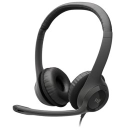 Casti cu microfon USB Logitech H390, anulare zgomot si control pe cablu