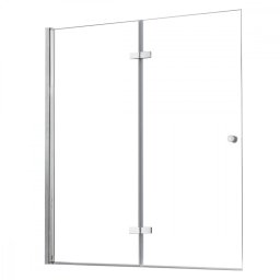 Paravan de cada Leziter Alor 122x140 cm, sticla securizata 6 mm, transparent