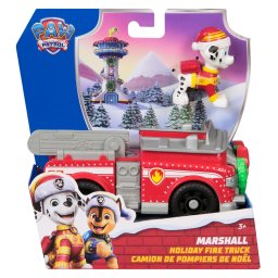 Patrula Catelusilor Marshall cu camion de pompieri si accesorii de Craciun
