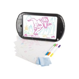 Tableta de desen pentru copii Verk Group cu LED RGB si 3 markere, 35x20 cm