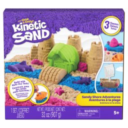 Set Kinetic Sand Tarm Nisipos cu 3 teme si 900 g nisip colorat