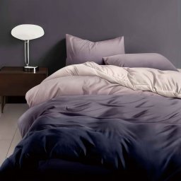 Lenjerie de pat finet 4 piese mov-crem Amethyst Dream, 200x230