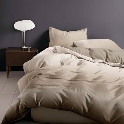 Lenjerie de pat finet 4 piese Champagne Silk, 2 persoane, 200x230