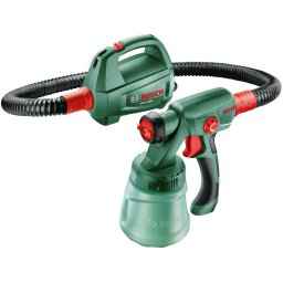Pistol de vopsit Bosch PFS 1000, 0603207000, 410 W, 800 ml capacitate rezervor, 100 ml/min capacitate pompare, 1.3 m lungime furtun, duza pentru vopsele, Verde