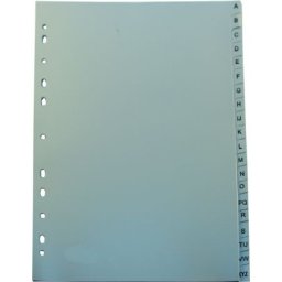 Separatoare Noki din plastic, A4, index colorat A-Z