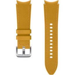 Hybrid Leather Band pentru Galaxy Watch4 20mm S/M, Mustard
