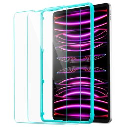 Folie pentru iPad Pro 12.9 2018 / 2020 / 2021 / 2022 (set 2) - ESR Tempered Glass 9H - Clear