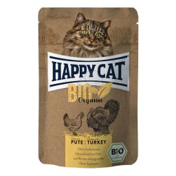 Happy Cat Bio Organic - pui și curcan 85 g