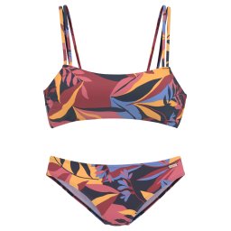 SUNSEEKER Costum de baie două piese albastru închis / galben închis / roșu carmin / negru