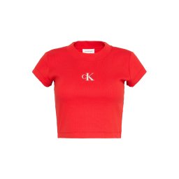 Calvin Klein Jeans Tricou mov vânătă / roșu / alb