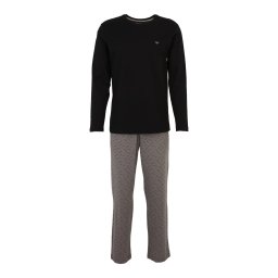 Emporio Armani Pijama lungă pământiu / negru