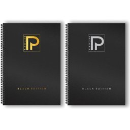 Caiet A4 cu spira, 96 file, hartie 70 g/mp, Paperland Premium Black Edition