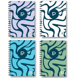 Caiet A5 cu spira, 72 file, hartie 80 g/mp, Paperland Select