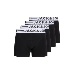 Jack & Jones Underwear barbati Set 5 perechi de boxeri, cu talie medie, JACSENSE, Negru (SELECTATI MARIMEA: L)