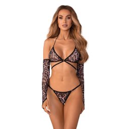 Obsessive Addia 3-pcs Set Black S/M