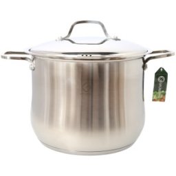Oala Inox cu Capac, 22 cm, 7.2 L, Grunberg Gr3122
