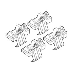 Kit montaj bare plafon C103 pentru Fiat 500L cu bare Alumia Quadra/Silenzio
