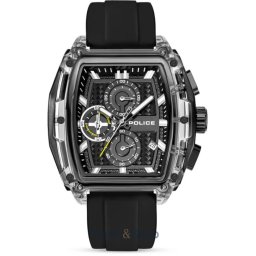 Police Police PEWGO00778X4 Mens watch Clout Tank Chronograph Set 46mm 3ATM PEWGO00778X4