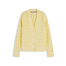 TOMMY HILFIGER Geacă tricotată 'Cable Oversized' galben deschis