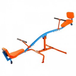 Balansoar pentru copii, 2 locuri, Otel, Rotatie 360 grade, Capacitate max 136 kg, 2640 x 930 x 710 mm