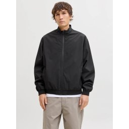 Jack & Jones Jacheta bomber barbati, Regular fit, Negru (SELECTATI MARIMEA: L)
