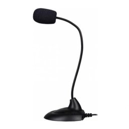 Microfon de Birou SPACER SP-MIC100, Cu suport tip picior, Jack 3.5mm, Negru