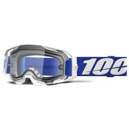 Ochelari atv cross 100% Armatic Enduro Dual Pane, lentila clara, culoare rama albastru