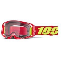 Ochelari atv cross 100% Armatic Enduro Dual Pane, lentila clara, culoare rama rosu