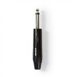 Conector audio jack mono 6.35mm tata, Nedis COTP23900BK