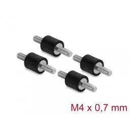 Set 4 buc amortizor vibratii M4x0.7mm/10x10mm, Delock 60798