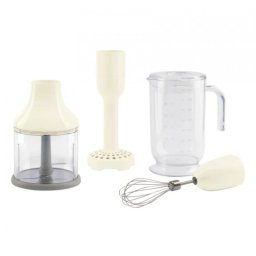Set de accesorii pentru blenderul Smeg HBAC11CR, 4 piese, cană de 1,4 l, bază antiderapantă, potrivite pentru mașina de spălat vase, culoare crem