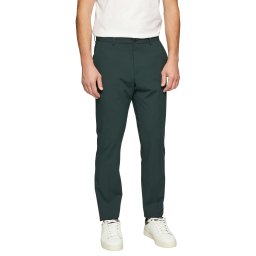 s.Oliver BLACK LABEL Pantaloni costum barbati, cu talie medie si croiala Slim fit, Verde inchis (SELECTATI MARIMEA: 44)