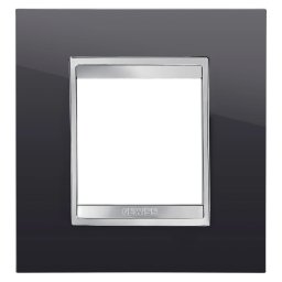 Placa, internationala, Lux, Gewiss, Chorus, in, tehnopolimer, 2, module, negru, toner, GW16222TN