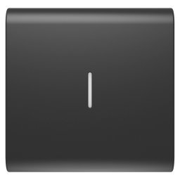 Buton, Inlocuibil, Pentru, Comenzi, Axiale, Cu, Difuzor, 2, Module, Negru, Satinat, Gewiss Chorus GW12556S