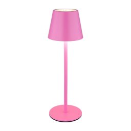 Globo 58488P-LED Lampă de masă VANNIE, reglabilă, cu control tactil, reîncărcabilă, pentru exterior, 3W/5V IP54 1800mAh roz