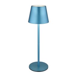 Globo 58488BL-LED Lampă de masă VANNIE, reîncărcabilă, cu control tactil și reglare a luminozității, pentru exterior 3W/5V IP54 1800mAh albastră
