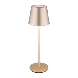 Globo 58488CH-LED VANNIE — Lampă de masă reîncărcabilă, dimmabilă, pentru exterior, 3W/5V, IP54, 1800mAh, alamă