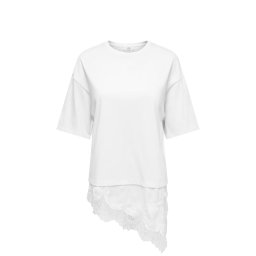 ONLY T-Shirt Onlmadelyn S/S Lace 15384756 11-4201 TCX cloud dancer