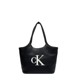 CALVIN KLEIN Geantă Bold Ck Shopper LV04F3562G 3L2 black/white