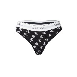 CALVIN KLEIN Lenjerie Thong LV00QF8518 JGJ collegiate logo small+black