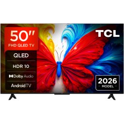 Televizor TCL QLED 50S5L | 126 cm, Smart Android TV, Full HD, Clasa F