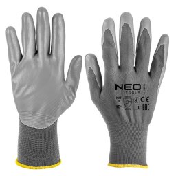 Manusi de lucru, poliester acoperit cu PU, 4131X, marimea 10 (card) NEO TOOLS 97-646K-10 HardWork ToolsRange