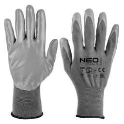 Manusi de lucru, poliester acoperit cu PU, 4131X, marimea 11 (card) NEO TOOLS 97-646K-11 HardWork ToolsRange