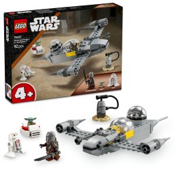 LEGO Star Wars Starfighter N-1 cu Mandalorianul si Grogu, 92 piese, 4+ ani