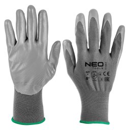 Manusi de lucru, poliester acoperit cu PU, 4131X, marimea 8 (card) NEO TOOLS 97-646K-8 HardWork ToolsRange