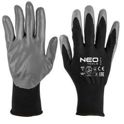 Manusi de lucru, poliester acoperit cu nitril, 4131X, marimea 7 (card) NEO TOOLS 97-647K-11 HardWork ToolsRange