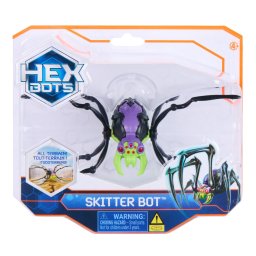Paianjen robot HEX BOTS negru cu miscare autonoma pentru joaca