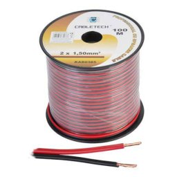 CABLU DIFUZOR CUPRU 2X1.50MM ROSU/NEGRU Cabletech 100M