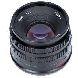 Obiectiv Manual 7Artisans 35mm F1.4 APS-C, FujiFilm X, FX, Negru