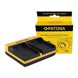 Patona Dual incarcator pentru Panasonic DMW-BLF19 Lumix DMCGH3 DMC-GH3 DMCGH3A DMC-GH3A inkl. Micro-USB K